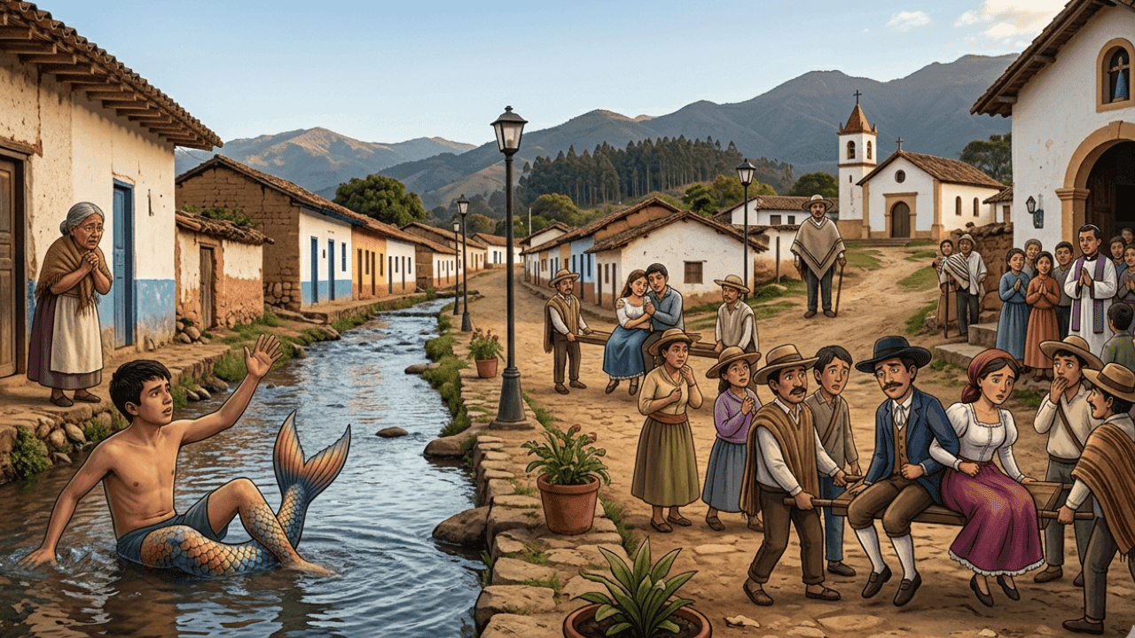 Detrás de cada mito de Semana Santa, como el del castigo a los «pegados», subyace una estructura de moralidad que moldeó el comportamiento de generaciones pasadas. Generado con IA 