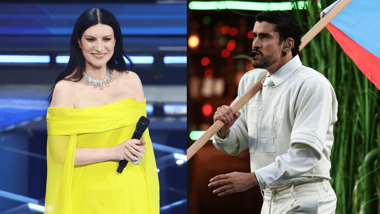 Laura Pausini, cantante italiana, y Bad Bunny, cantante puertorriqueño