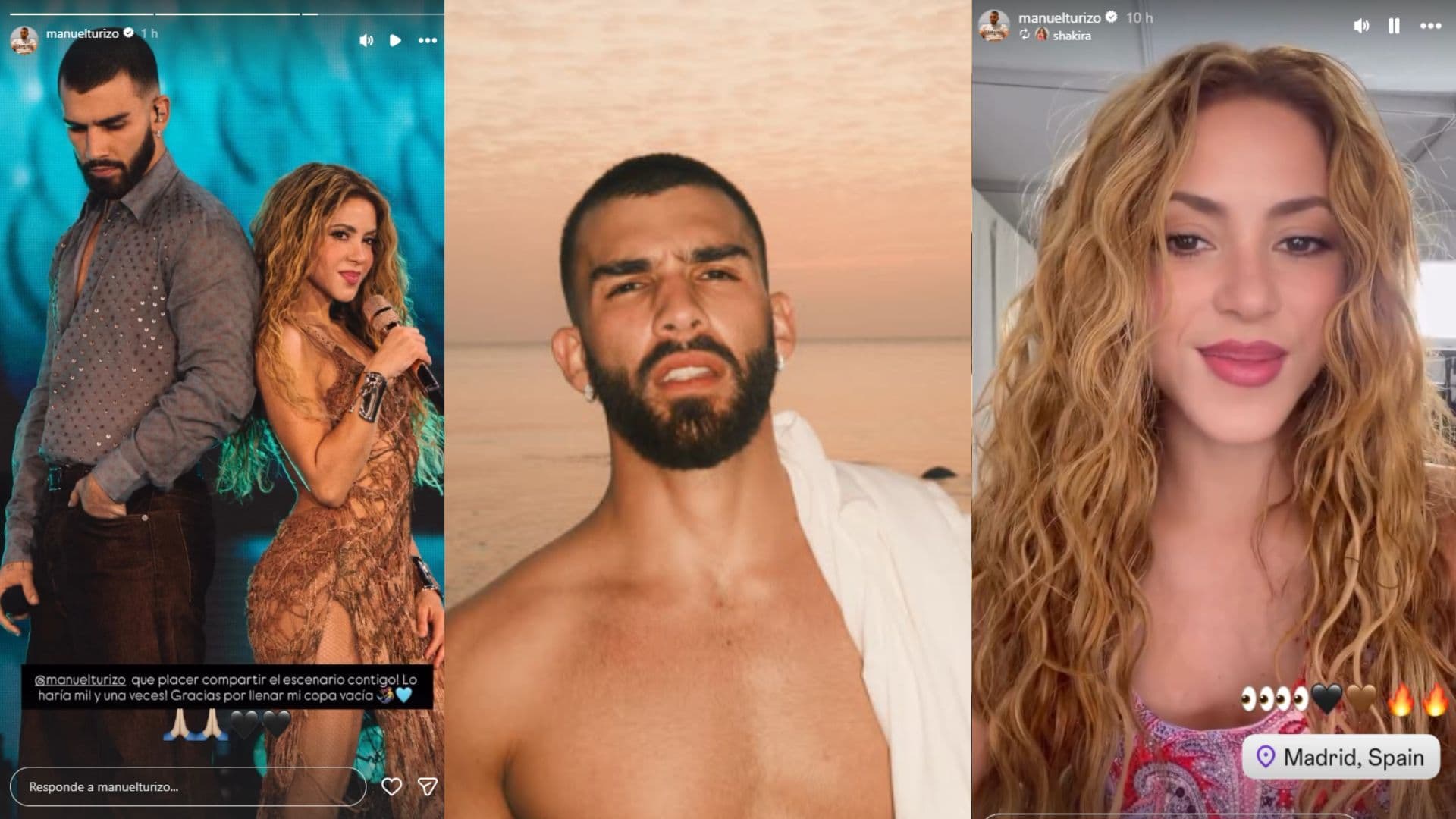 ¡Shakira sorprendió en Madrid! Manuel Turizo apareció para cantar ‘Copa Vacía’