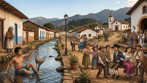 Detrás de cada mito de Semana Santa, como el del castigo a los «pegados», subyace una estructura de moralidad que moldeó el comportamiento de generaciones pasadas. Generado con IA 