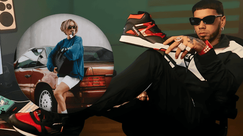 Izquierda: Karol G. Derecha: Anuel AA