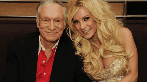 Hugh Hefner y su última esposa, Crystal Harris