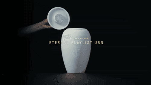 Urna Eternal Playlist, urna funeraria con bocina integrada