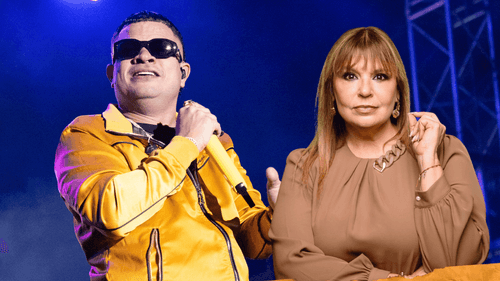 Jowell, cantante puertorriqueño, y Sylvia Hernández, periodista puertorriqueña