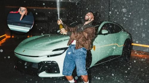 En la foto: Maluma y Ferrari purosangue
