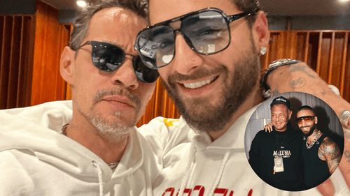 Marc Anthony y Maluma. Círculo pequeño: Walter Kolm y Maluma